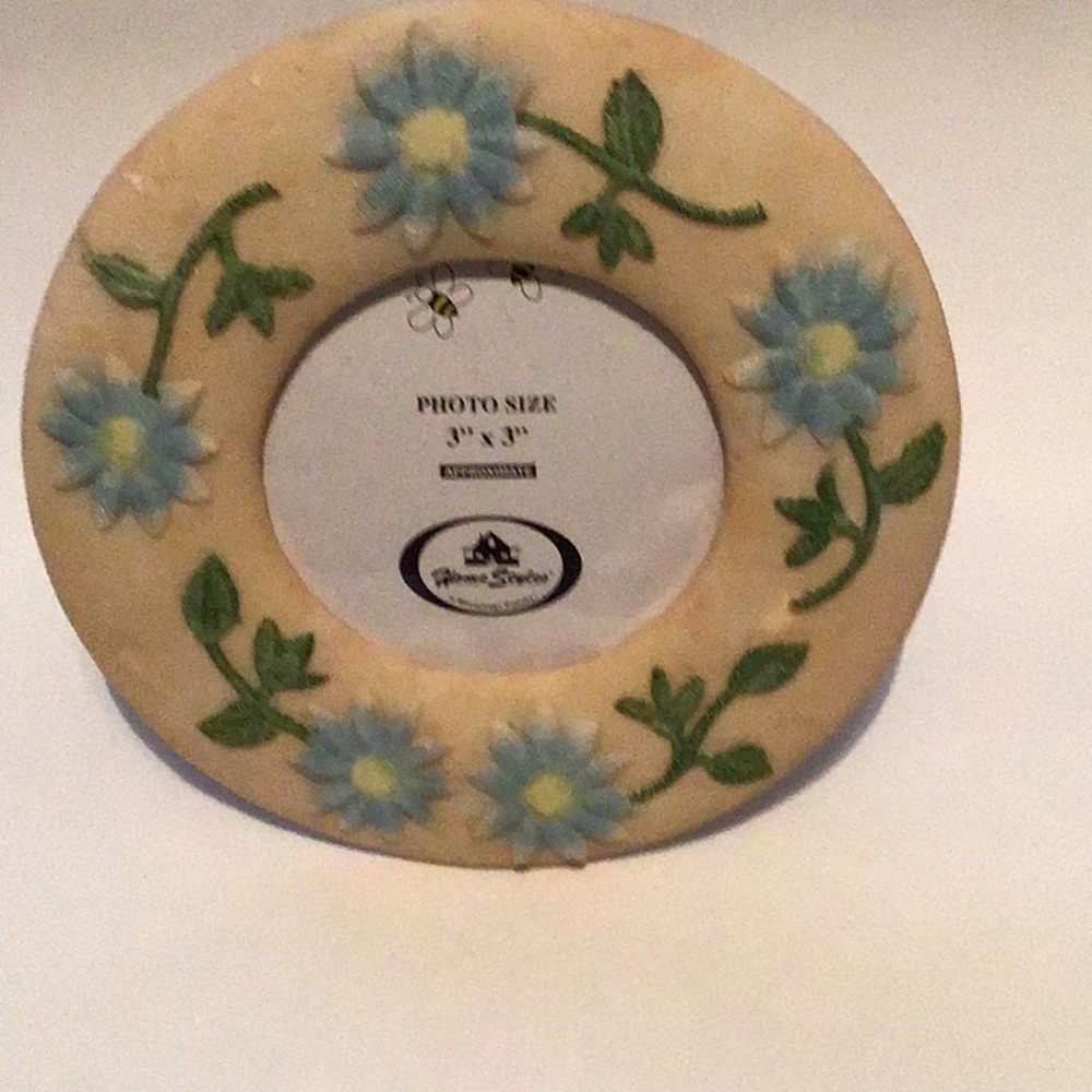 NWT home styles ceramic photo frame 3”x3”